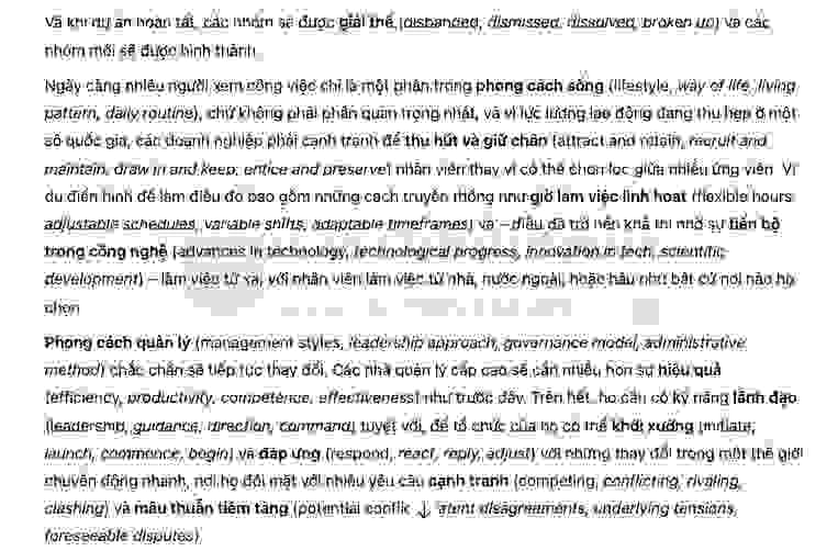 🔥The future of management Answers with location - Đề thi thật IELTS READING - Làm bài online format computer-based, kèm đáp án, dịch & giải thích từ vựng - cấu trúc ngữ pháp khó