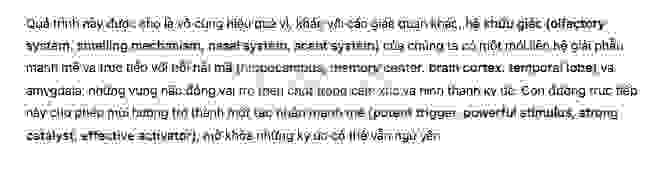 Fragrant memories Answers with location - Đề luyện IELTS READING- Làm bài online format computer-based, kèm đáp án, dịch & giải thích từ vựng - cấu trúc ngữ pháp khó