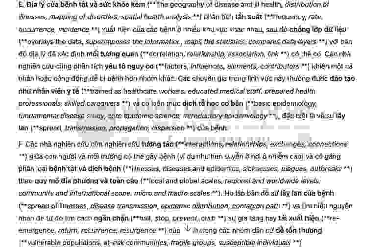 The Intersection of Health Sciences and Geography - Đề thi thật IELTS READING