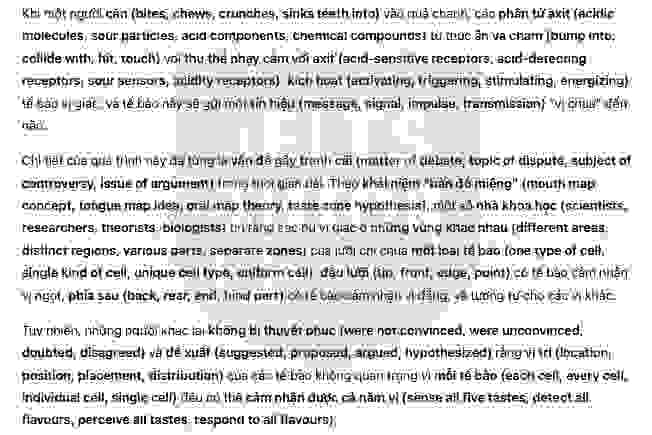 The geography of taste bud Answers with location - Đề thi thật IELTS READING