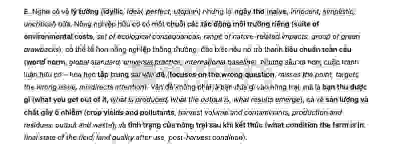 Organic farming and fertilisers - Đề thi thật IELTS READING