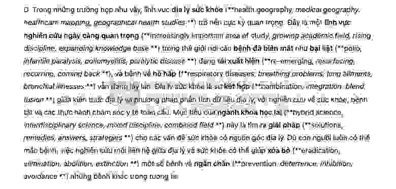 The Intersection of Health Sciences and Geography - Đề thi thật IELTS READING