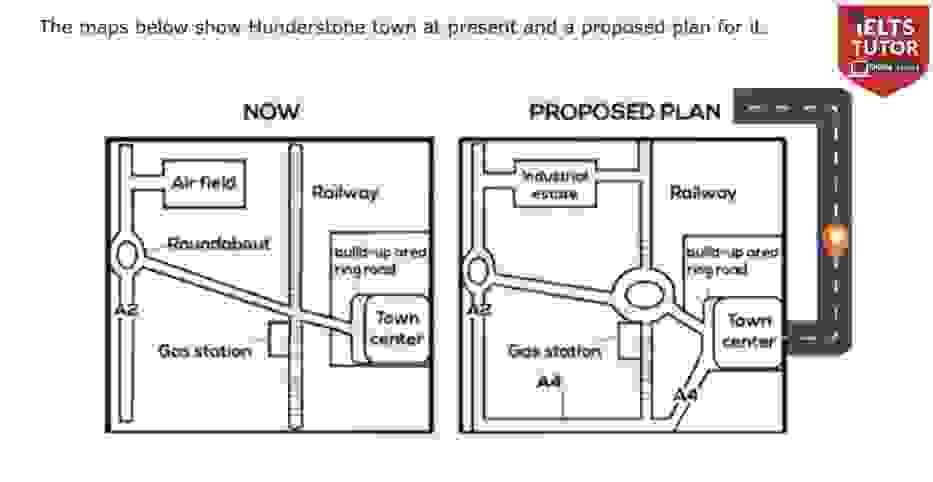 The maps below show Hunderstone town at present and a proposed plan for it  
