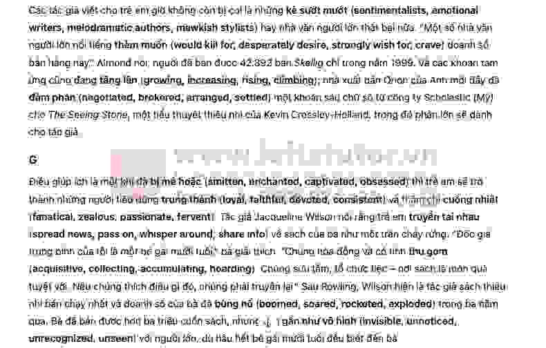 Twist in the Tale Answers with location - Đề thi thật IELTS READING