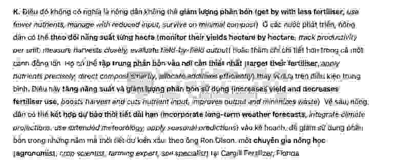 Organic farming and fertilisers - Đề thi thật IELTS READING