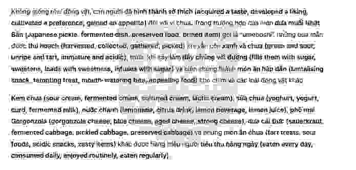 The geography of taste bud Answers with location - Đề thi thật IELTS READING