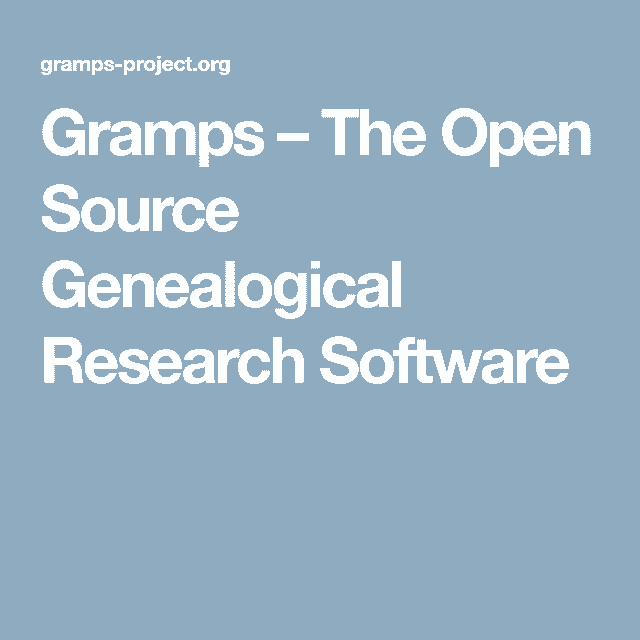 Gramps genealogy