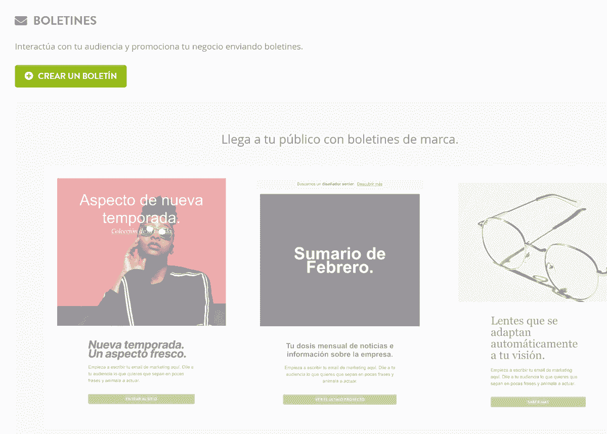 Boletín de Strikingly