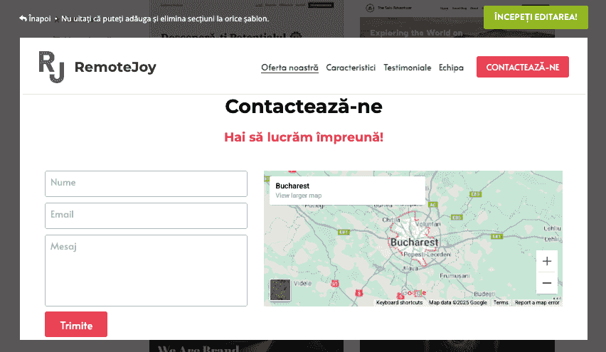 Formulare de contact și cereri de informații