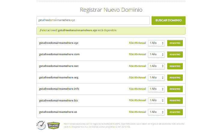 Función de búsqueda de dominios sorprendente