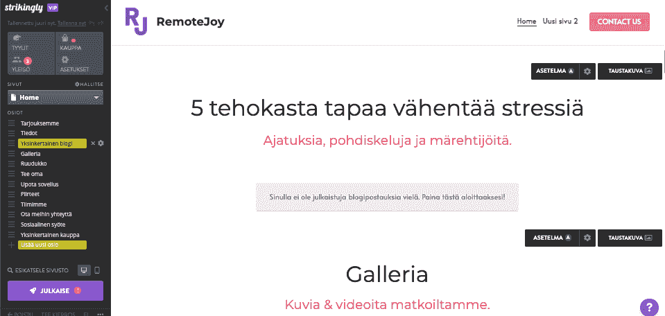 Kuinka lisäät tehtävänkuvauksen yritykselle silmiinpistävästi - Lisää tekstiosio