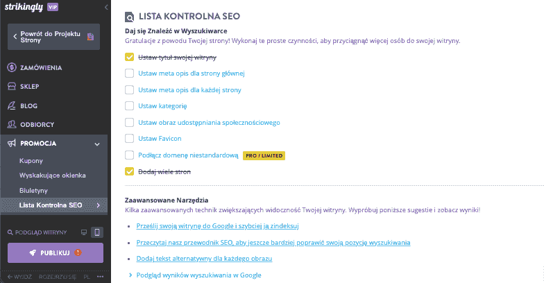 Wykorzystanie Strikingly do tworzenia atrakcyjnych stron internetowych dla blogów finansowych - Optymalizacja SEO