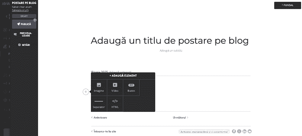 Strikingly pentru un design de blog eficient și captivant - Incorporează multimedia