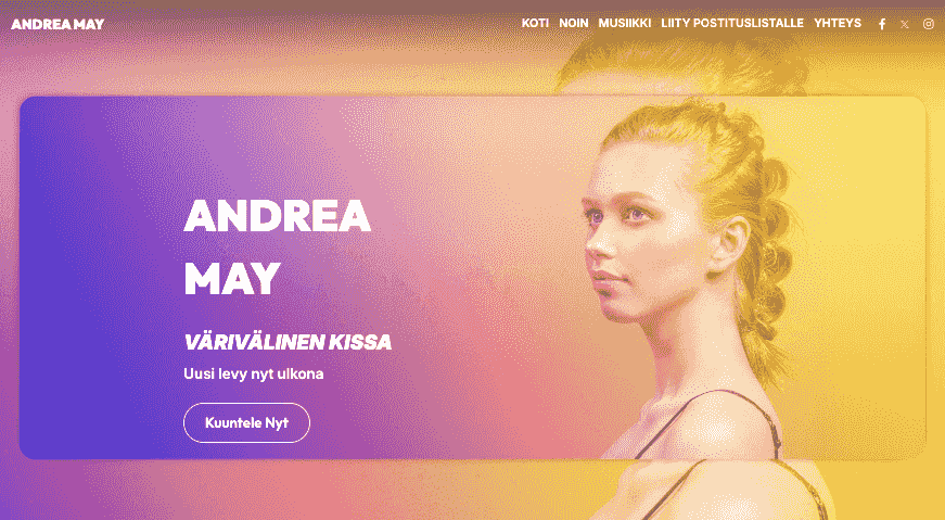 Andrea May Verkkosivupohja Strikinglyltä