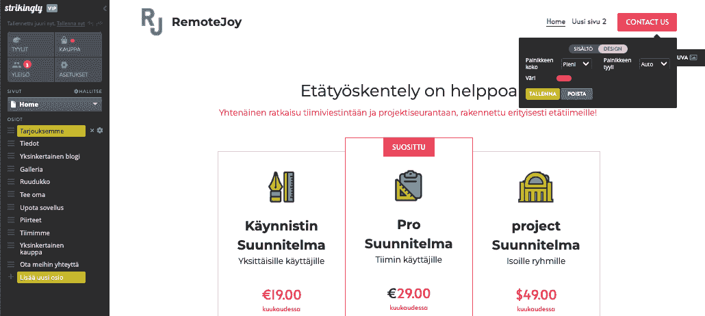 Verkkosivuston painikkeiden suunnittelu - Kuinka se voi auttaa silmiinpistävästi - Intuitive Design Tools