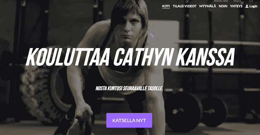 Train with Cathy Personal Networking Template from Strikingly