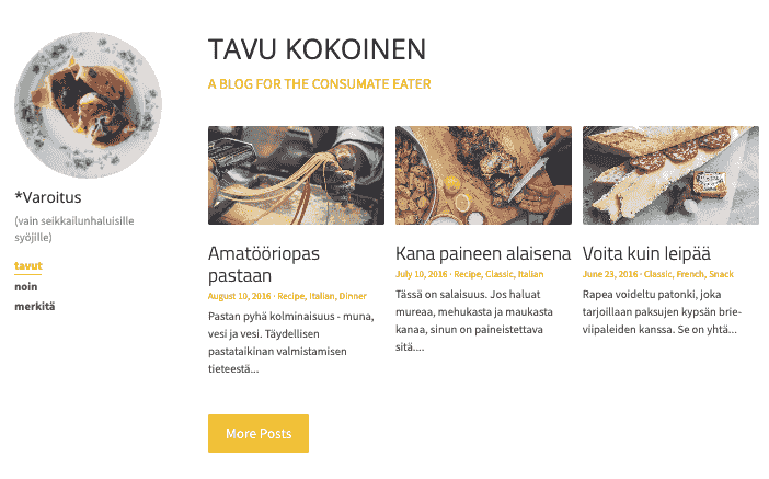 Pieni koko Blogi Malli Strikinglyltä