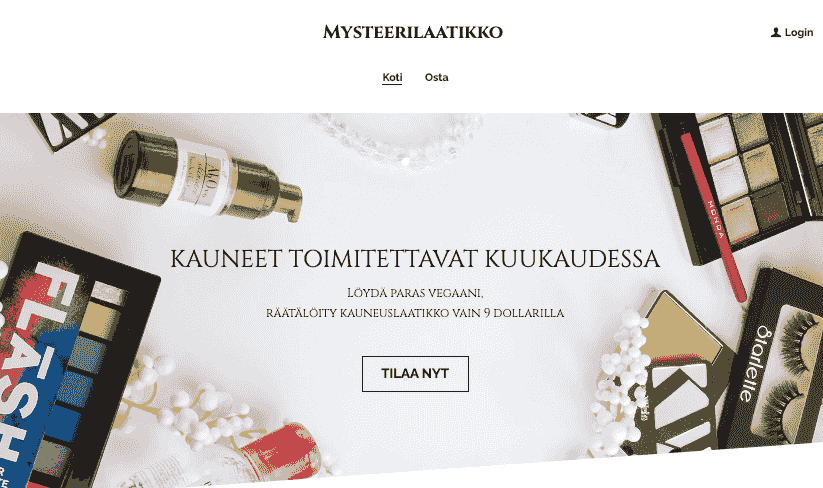 Mystery Box Online Store -malli Strikinglyllä