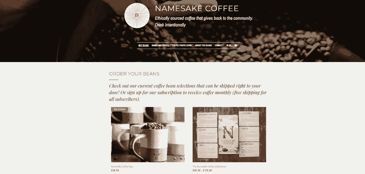 Obraz pochodzi z Namesake Coffee