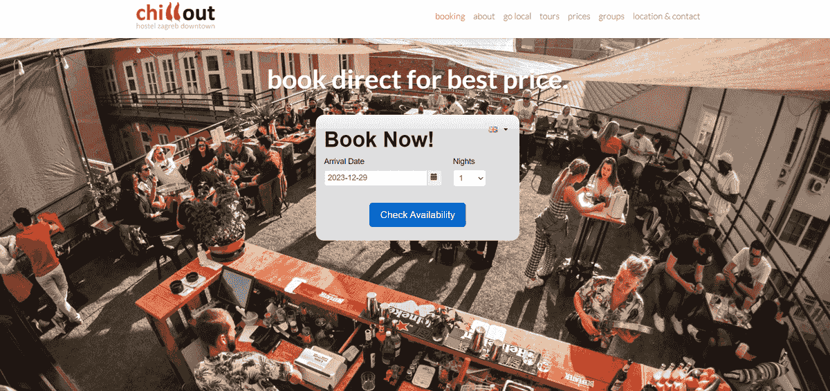 Obraz pochodzi z Chillout Hostel Zagreb