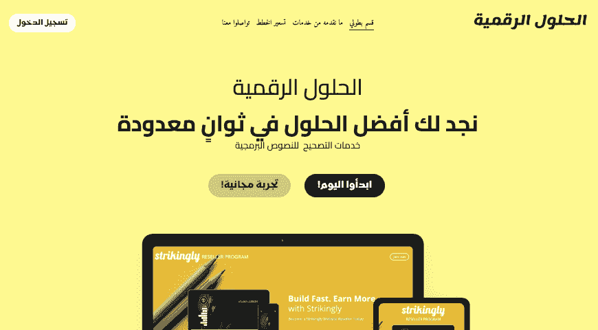 قالب ماكرو من Strikingly