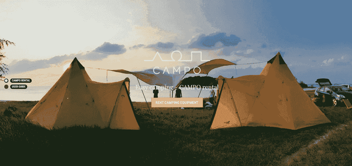 Nama bisnis Campo dengan Strikingly