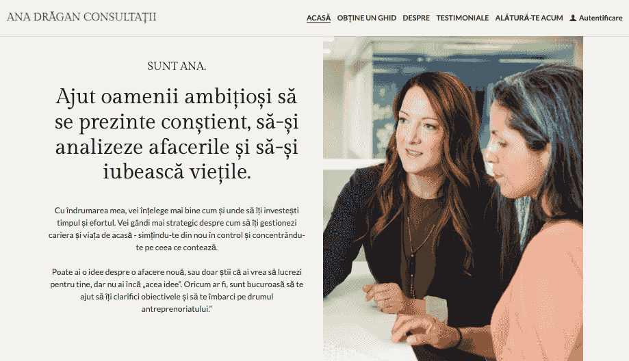 Șablonul de site Sarah Horsman Speaker de la Strikingly