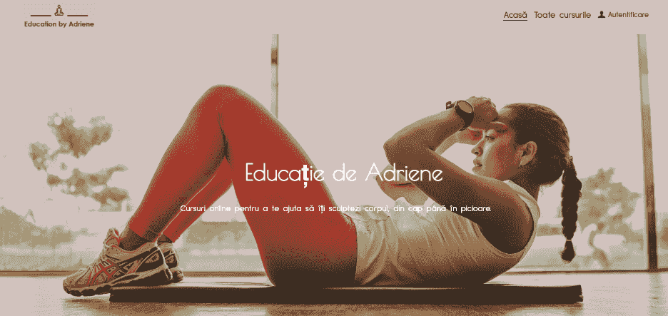 Template Adriene de la Strikingly