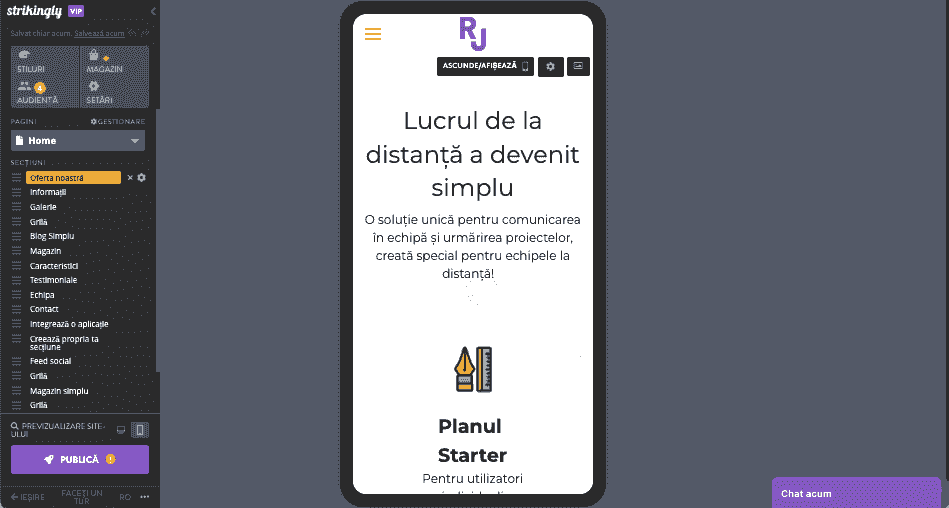 Cum poate Strikingly să sprijine o strategie mobilă pentru afacerea ta - Design responsiv