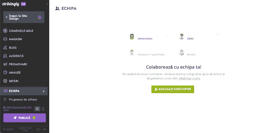 Colaborare eficientăConturi de echipă 