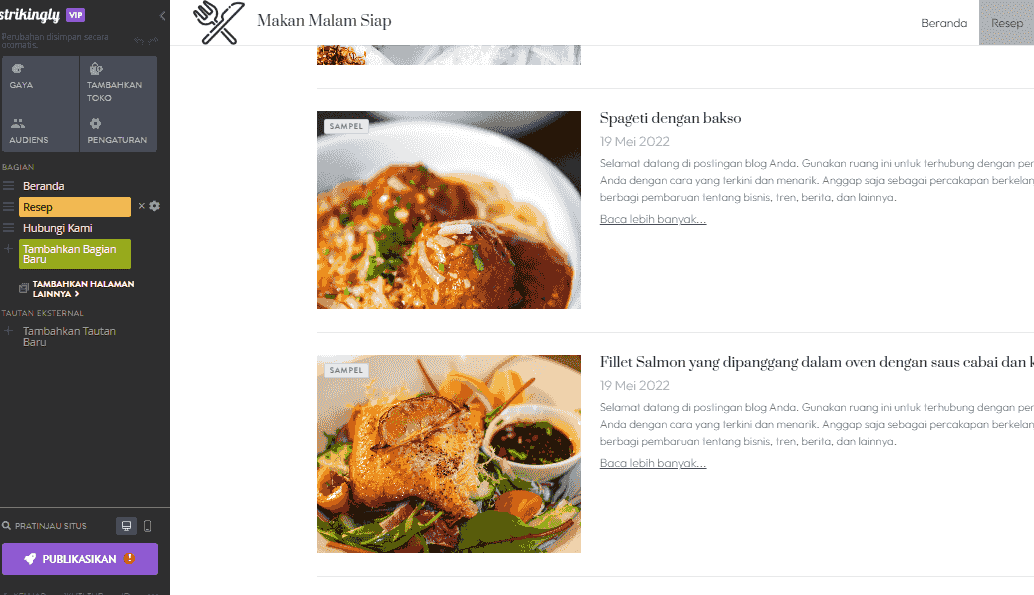 Peran Strikingly dalam Pemasaran Konten Media Sosial - Blogging dan Pembuatan Konten
