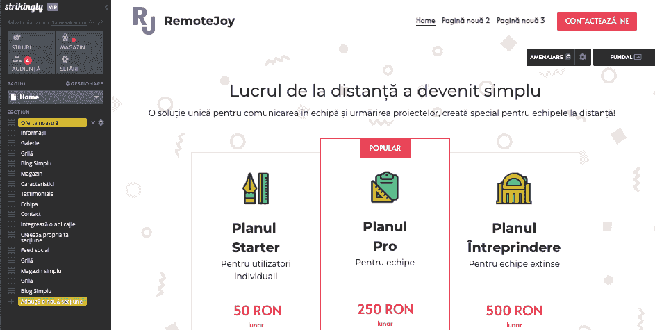 Prezintă-ți abilitățile de afaceri cu Strikingly - Blog pentru leadership de gândire