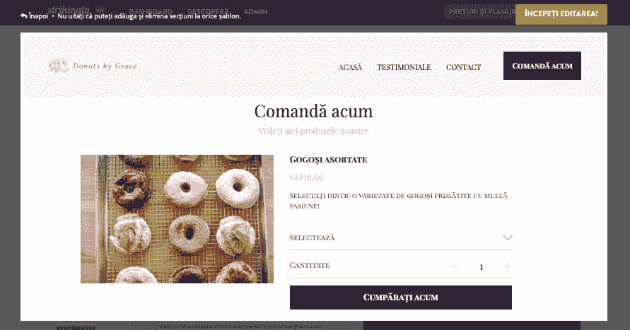 Cum poate Strikingly să implementeze transparența în afaceri - Descrieri de produs