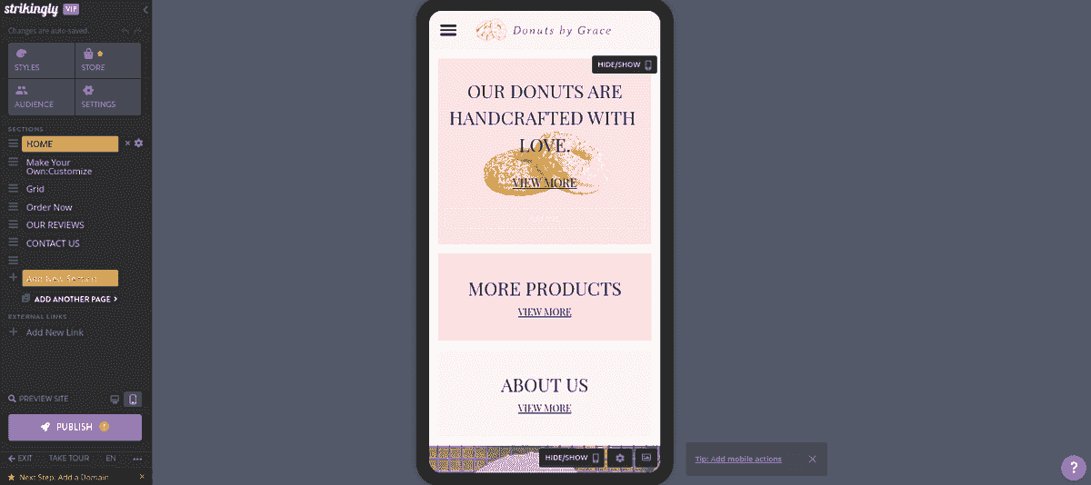 Holiday Website Traffic with Strikingly - mobile responsiveness