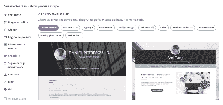 Cum să construiești un site de blog uimitor cu Strikingly - Selectează un șablon