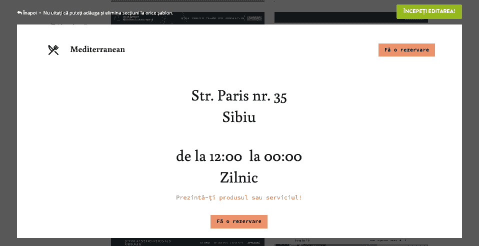 Cum poate Strikingly să ajute la marketingul restaurantelor - Sistem de rezervări