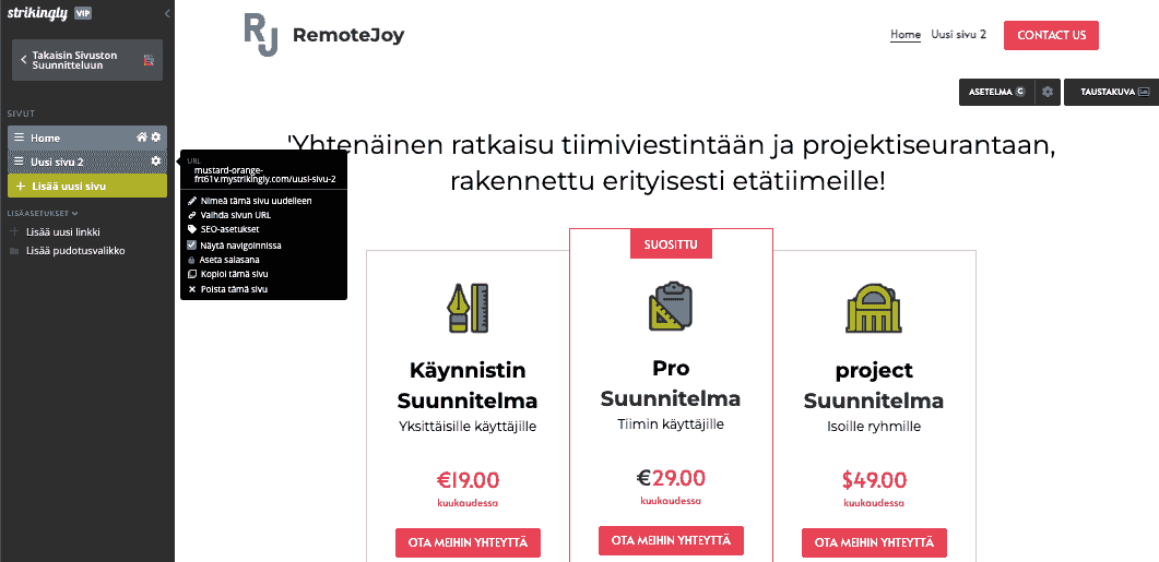 SEO:n maksimointi web-suunnittelutyökaluilla - verkkosivustojen optimointi Strikinglyllä