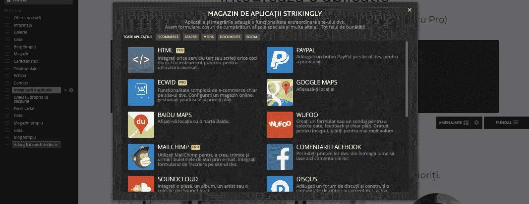 Cum poate Strikingly să ajute cu email marketing - integrare cu instrumente de email marketing