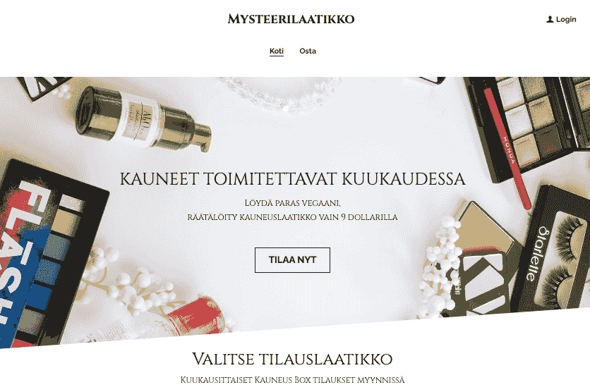 Mysteerilaatikko-malli Strikinglyltä