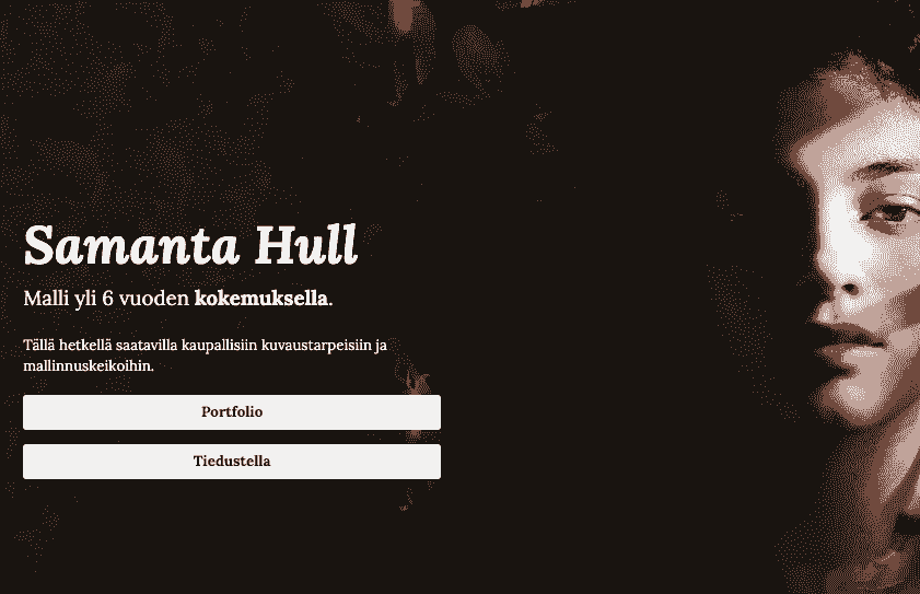 Samantha Hull -malli Strikinglystä