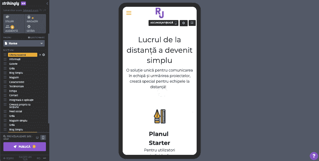 Cum să folosești Strikingly pentru interacțiunea cu rețelele sociale - optimizează pentru mobil