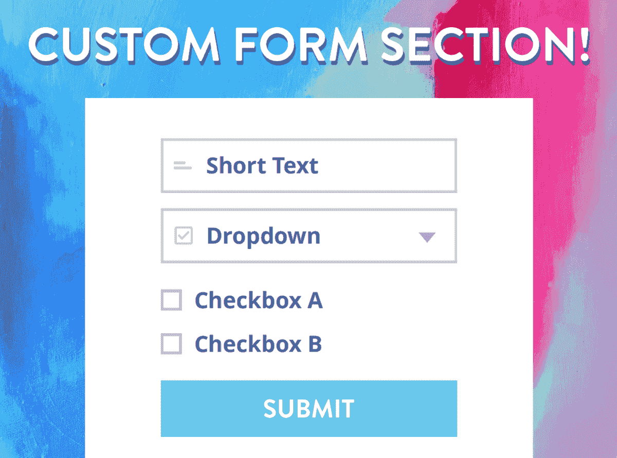 Formulario sorprendentemente personalizado