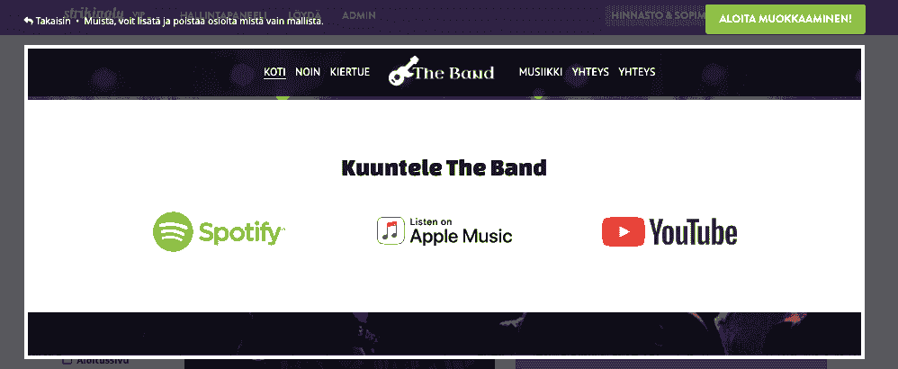 Kuinka myydä musiikkia verkossa Strikinglyn avulla - Strikinglyn avulla voit upottaa kolmannen osapuolen soittimia, kuten SoundCloudin tai Spotifyn