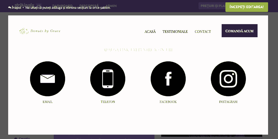 Rolul Strikingly în proprietatea de succes a afacerii - integrarea cu rețelele sociale
