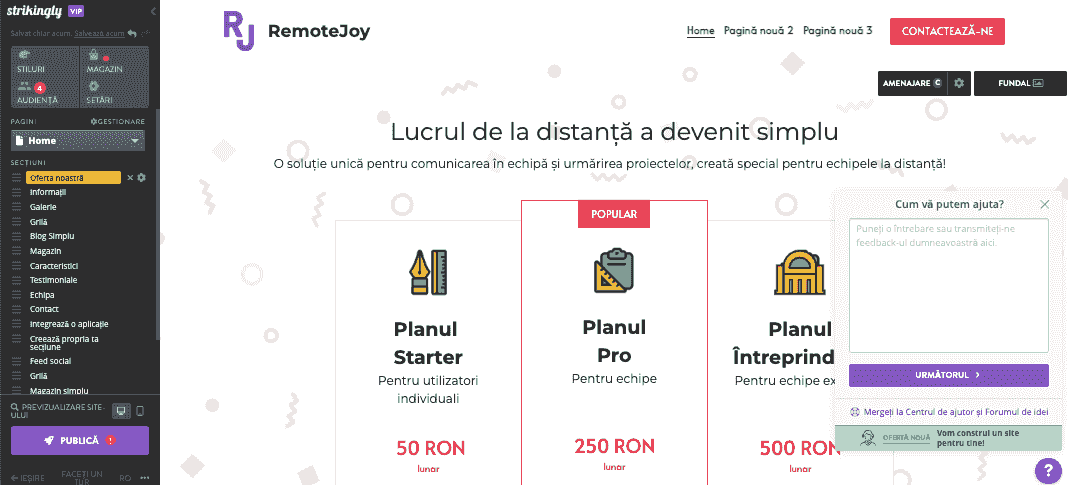 Strategiile cuprinzătoare ale Strikingly pentru vânzări online de artizanat de succes - asistență pentru clienți