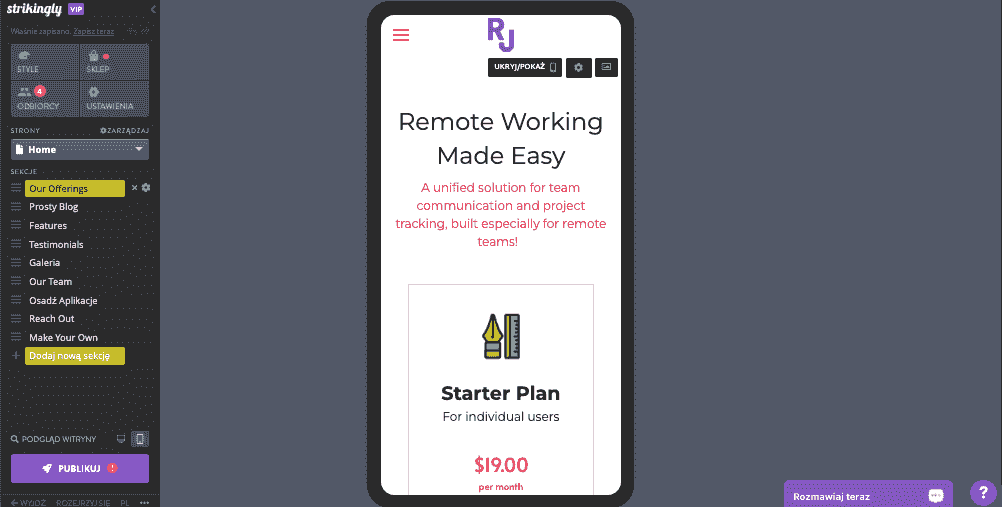 Rola Strikingly w prowadzeniu i posiadaniu wielu firm – responsywny design