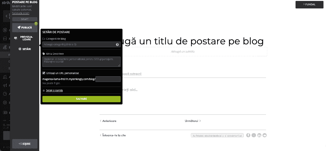 Cum să construiești un site de blog uimitor cu Strikingly - configurează setările SEO