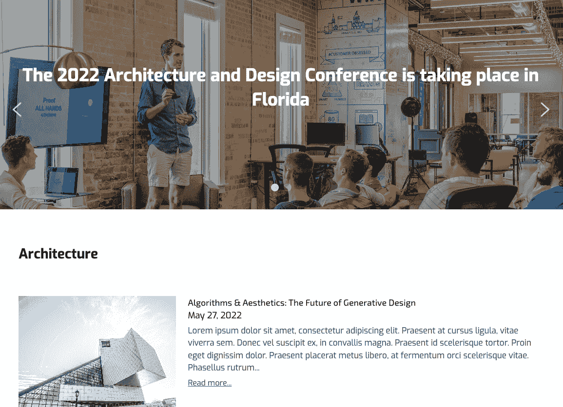 Design Corner Online Magazine Template from Strikingly