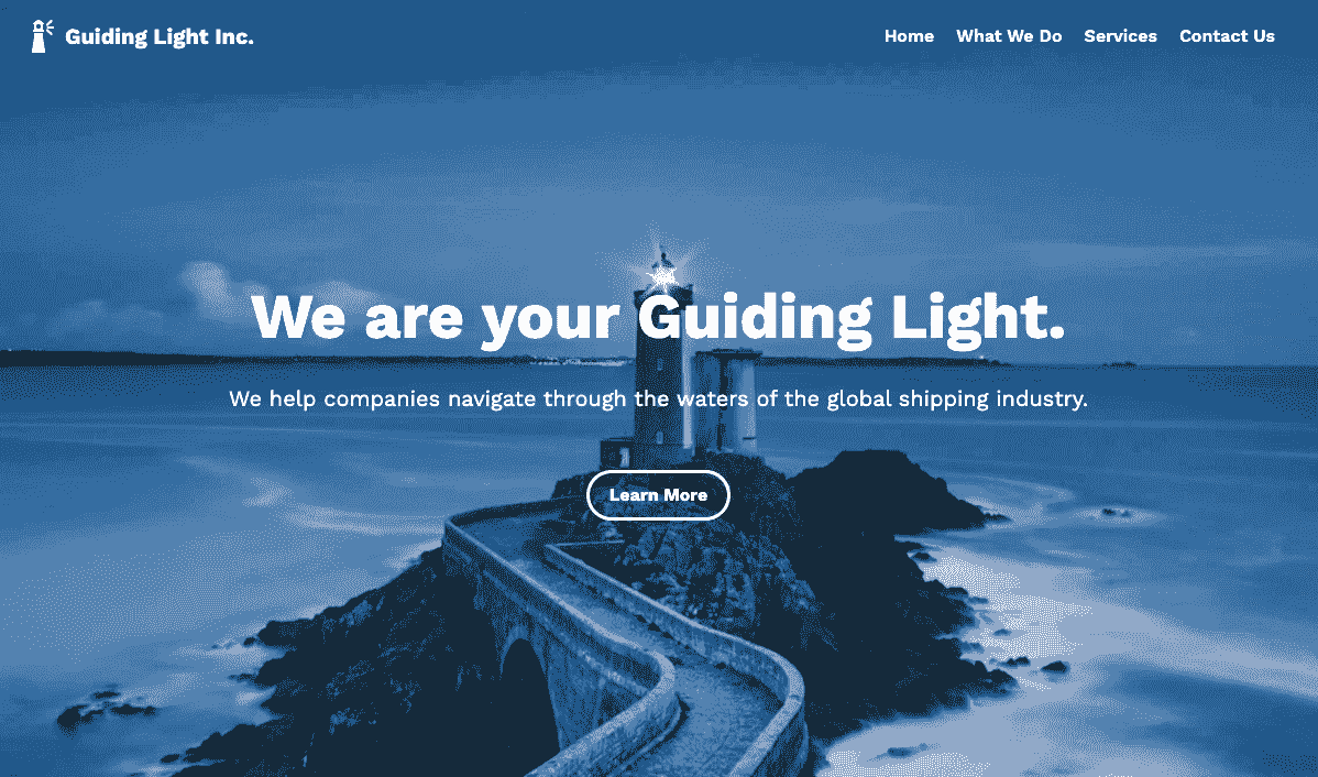 Szablon Guiding Light od Strikingly