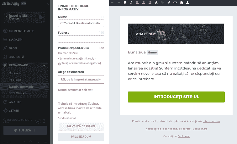 Cum să utilizați Strikingly pentru a implementa eficient marketingul direct prin e-mail - Implementați cele mai bune practici de marketing prin e-mail